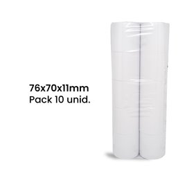 Rolo de Papel Normal 76x70x11 - Pack de 10 unidades