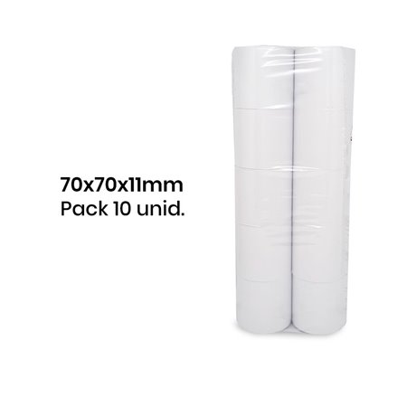 Rolo de Papel Normal 70x70x11 - Pack de 10 unidades