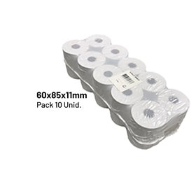 Rolo de Papel Térmico 60x85x11 - Pack de 10 unidades Rolo de Papel Térmico 60x85x11 - Pack de 10 unidades