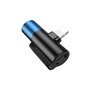 Adaptador Lightning para Jack 3.5mm, com Porta Lightning para Carregamento, Hoco LS32 - Azul