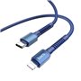 Cabo de Dados e Carregamento Tipo-C para Lightning (PD), Hoco X71 Especial - Azul