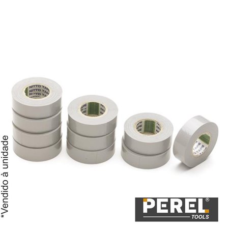 Fita Isoladora  Cinza - 19 Mm X 10 M Perel