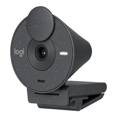 Webcam logitech brio 300 grafite full hd - usb tipo c