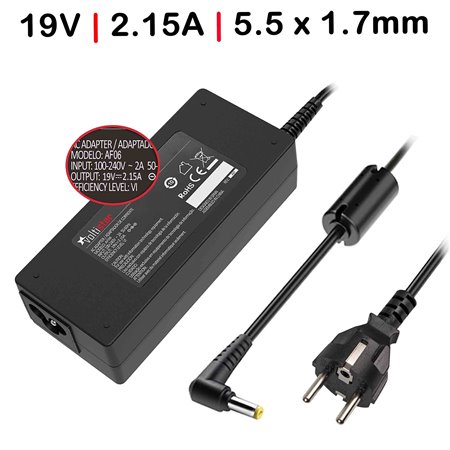 Carregador para Portatil Acer One 19V 2.15A 40W 5.5X1.7mm