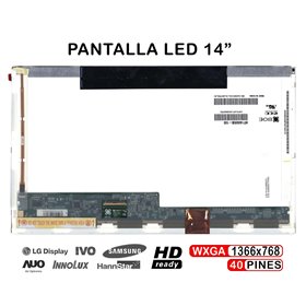 Ecrã LED de 14" para Portatil LTN140At26-T01 LP140Wh1 (Tl) (C6)