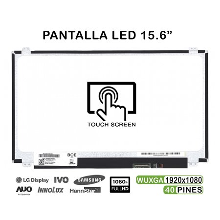 Ecrã LED de 15.6" Tátil para Portátil Nt156Fhm-T00 FHD 40 Pines