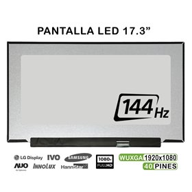 Ecrã LED de 17.3" para Portátil LP173Wfg-Spb1 144Hz 40 Pin FHD
