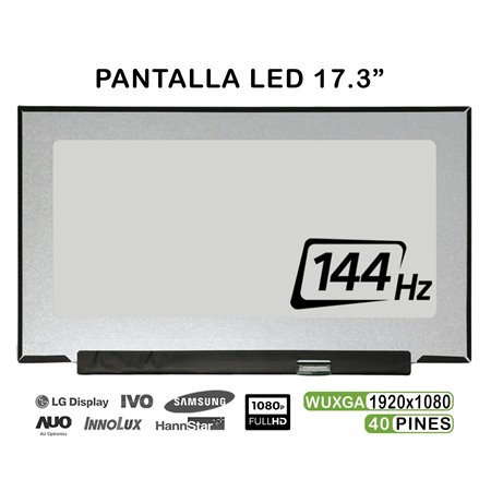 Ecrã LED de 17.3" para Portátil LP173Wfg-Spb1 144Hz 40 Pin FHD