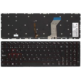Teclado Retroiluminado Gaming para Portatil Lenovo IdeaPad Y700-15 Preto Sem Estrutura