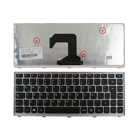 Teclado para Portatil Lenovo U410 Preto com Estrutura Prata