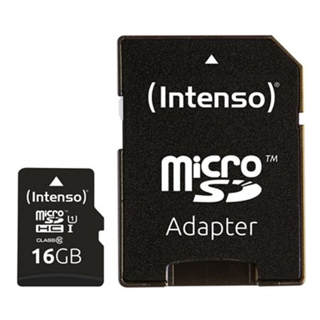Cartão de memória micro sd intensa 16gb uhs - i cl10 + adaptador sd