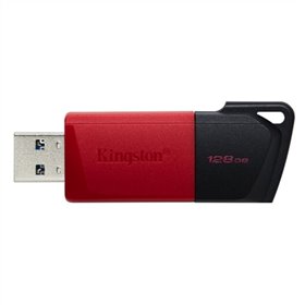 Memória usb 3.2 kingston 128gb datatraveler dtxm red