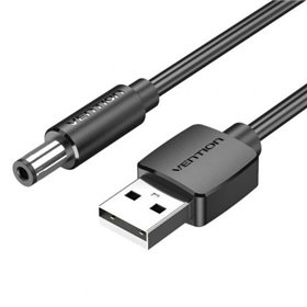 Cabo Alimentação Vention CEXBG/ USB Macho - DC 3.5mm Macho/ 1.5m/ Preto
