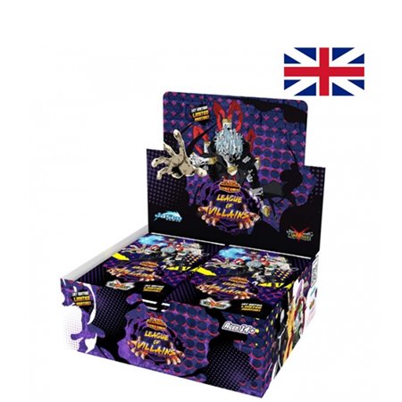 Jogo de cartas my hero academia booster box display wave 4 league ofvilons (24 unidades)
