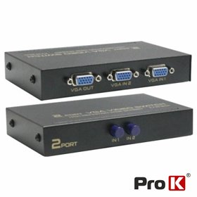 Distribuidor Comutador VGA 2 Entradas 1 Saída Prok