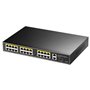 Cudy FS1026PS1 24 portas 10/100 Mbit PoE + switch Gigabit + porta uplink de 2 Gigabit + 1 slot SFP de 1,25 Gbps