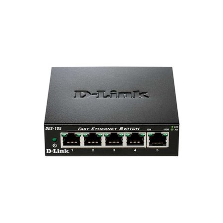 Switch D-Link 5 Portas Fast Ethernet Gigabit 10/100 Mbps