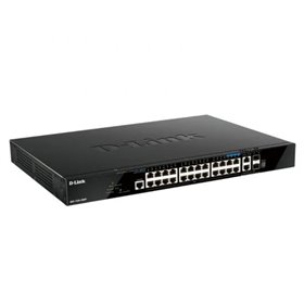 Switch gerenciado D-Link 20 portas Giga PoE + 4 portas 2,5G PoE + 2 portas 10G + 2 portas 10GSFP