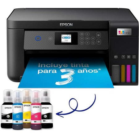Impressora multifuncional colorida Epson EcoTank ET2870 WiFi 33ppm - tela LCD colorida