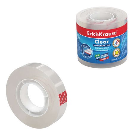 Fita Adesiva Transparente ErichKrause - 12mmx33m - Transparente