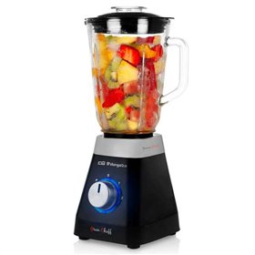 Liquidificador Orbegozo BV 6400 em aço inoxidável - Potente motor de 500 W - Jarro de vidro 1L - Lâminas de titânio - 2 velocida