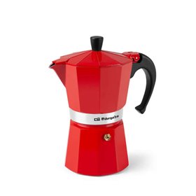 Máquina de café de alumínio Orbegozo KFR 640 - Prepara 6 xícaras de café em minutos - Compatível com diferentes tipos de cozinha