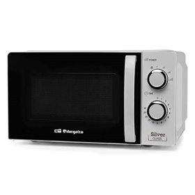 Microondas Orbegozo Mi 2118 - Capacidade 20L - Potência 700W - 6 níveis de potência - Temporizador 30min - Cor Prata