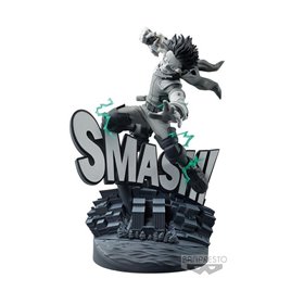 Figura banpresto meu herói academia diorama izuku midoriya o preto e branco
