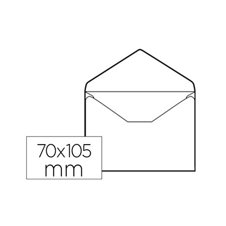 Envelopes 070x105mm A7 s/ Janela s/ Cola 080g Branco 100un