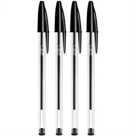 Esferográfica BIC Cristal Ball Point Preto 1mm 4un