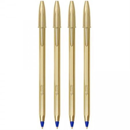 Esferográfica BIC Edição Especial Azul 1mm Dourado 4un