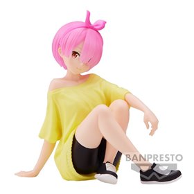Banpresto figure re: zero iniciando a vida em outro mundo relax time ram training style