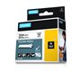 Etiquetas original Dymo Rhino ID1-19 para etiquetadora - Texto preto em fundo branco - Largura 19 mm x 3,5 metros - 18489