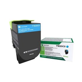 Toner original Lexmark CS317/CS417/CS517/CX317/CX417/CX517 ciano - 71B20C0/71B0020