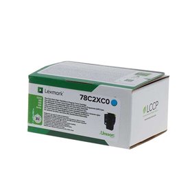Toner original Lexmark CS421/CS521/CS622/CX421/CX522/CX622/CX625 ciano - 78C2XC0/78C2XCE