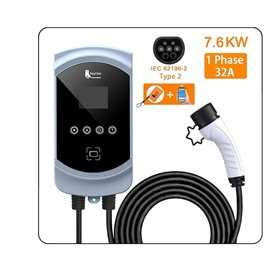 Carregador para Veículo Elétrico, Modo2, 7,6 kW 32A Monofásico + App