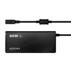 Carregador de laptop Aisens ASLC-90WAUTO-BK/ 90 W/ Automático/ 12 conectores/ Voltagem 15-20 V/ 1 USB QC3.0