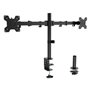 Suporte de mesa para monitor duplo Aisens DT32TSR-279/Giratório/Inclinável/Até 10 kg