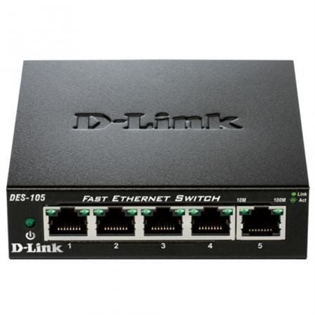 Switch D-Link DES-105 5 Portas/RJ-45 10/100