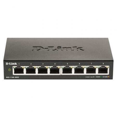 Switch Gerenciável D-Link DGS-1100-08V2 8 Portas/RJ-45 10/100/1000