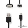 Cabo Usb-A 2.0 Macho / Micro Usb-B 5M Preto Nedis