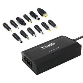 Carregador para laptop TooQ TQLC-100BS01M/ 100 W/ Manual/ 12 conectores/ Voltagem 12-24 V/ 1 USB