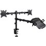 TooQ DB1202TN-B Suporte de mesa para 2 monitores e 1 laptop/giratório/inclinável/até 9 kg