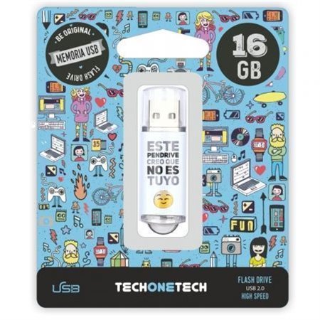 Pendrive USB 2.0 Tech One Tech Not Yours de 16 GB