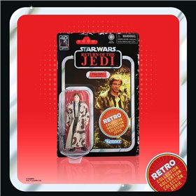 Figura hasbro coleção retrô star wars return of the jedi - han solo (endor)