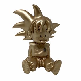Figura cofrinho plastoy dragon ball filho goku gold