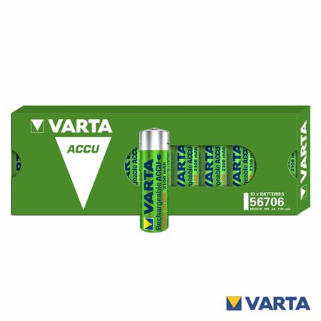 Pilha Recarregável AA 1.2V 2100mA 10x Ready2Use VARTA